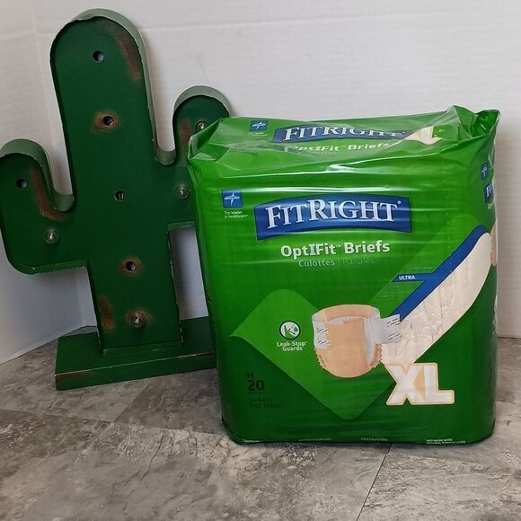 FitRight Ultra Adult Diapers, Disposable Incontinence Briefs with Tabs X-Large - Picture 3 of 8